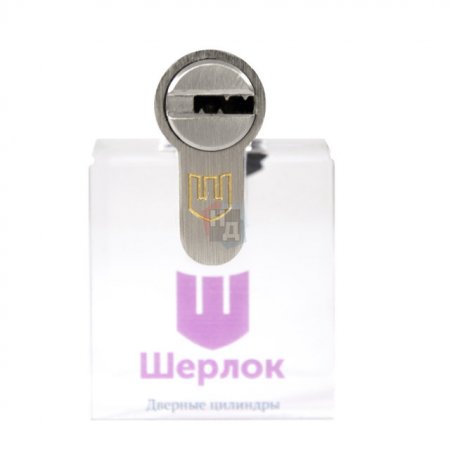 Цилиндр Шерлок НК 110 (55x55T) сатин ключ-тумблер