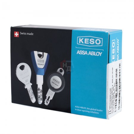 Цилиндр Keso 8000 Ω2 65 (30x35T) ключ-тумблер никель сатин