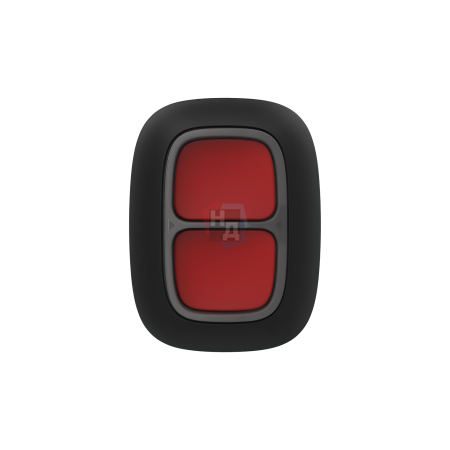 Беспроводная тревожная кнопка Ajax DoubleButton с защитой от случайного нажатия черный