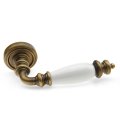 Дверная ручка Fadex Siena Ceramic V B02 бронза матовая / белая керамика