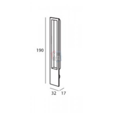 Ручка для раздвижных дверей Pamar MN 1098 черный матовый (E228)