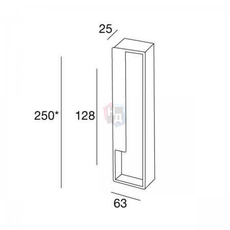 Ручка для раздвижных дверей Pamar MN 1031 матовый хром (E215)