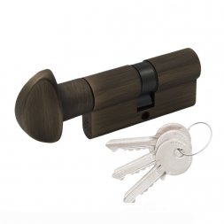 Цилиндр Cortellezzi Primo 117 60 (30x30T) ключ-тумблер титан коричневый