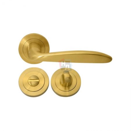Дверная ручка RDA Stella золото c накладками WC титановое золото