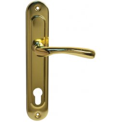 Дверная ручка на планке PZ Bruno 0582 (910K6) 85мм золото