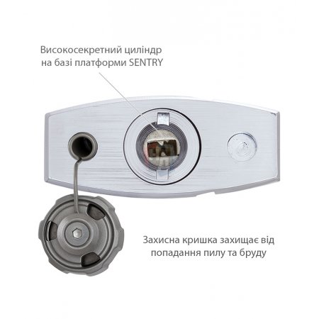 Замок навесной Abloy PLM340 Sentry BA66EE 2KEY 25мм