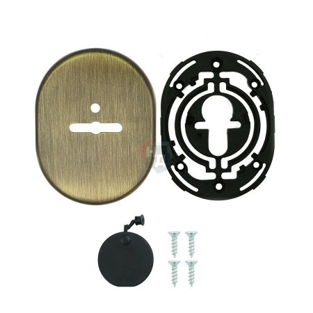 Декоративная накладка под сувальдный ключ Disec KT088 MATRIX OVAL бронза сатин (со шторкой)