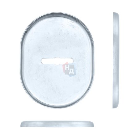 Декоративная накладка под сувальдный ключ Disec KT037 MATRIX OVAL хром матовый (без шторки)