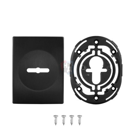 Декоративная накладка под сувальдный ключ Disec KT3766 MATRIX SQUARE черный крашенный (без шторки)