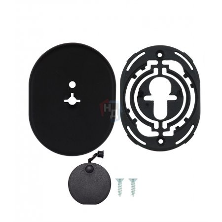 Декоративная накладка под ключ OMEGA Disec KT2140 OVAL черный крашенный (со шторкой)