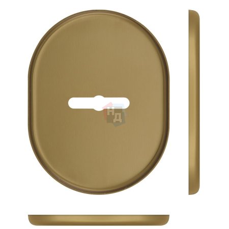 Декоративная накладка под сувальдный ключ Disec KT090 MATRIX OVAL бронза pvd (со скрытой шторкой)