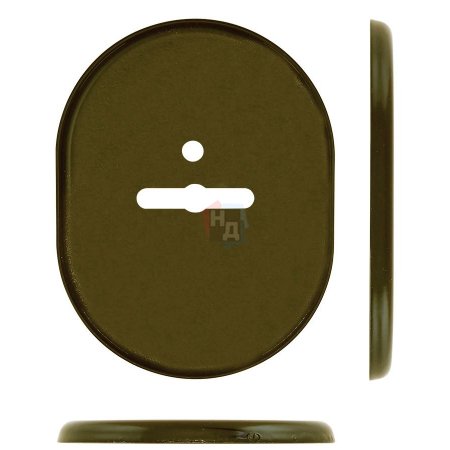 Декоративная накладка под сувальдный ключ Disec KT088 MATRIX OVAL бронза pvd (со шторкой)