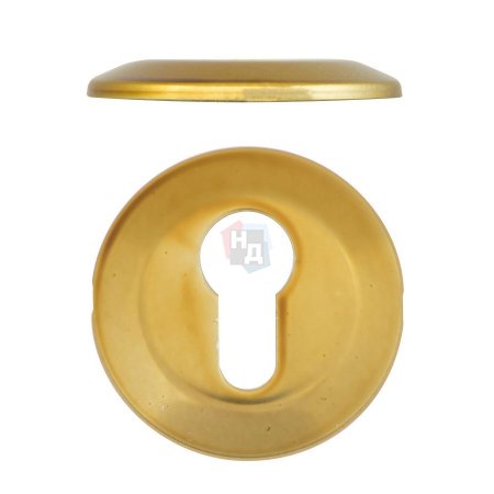 Декоративная накладка под цилиндр Mul-T-Lock A733 ROUND бронза желтая (без шторки)