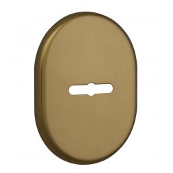 Декоративная накладка под сувальдный ключ Disec KT090 MATRIX OVAL бронза pvd (со скрытой шторкой)