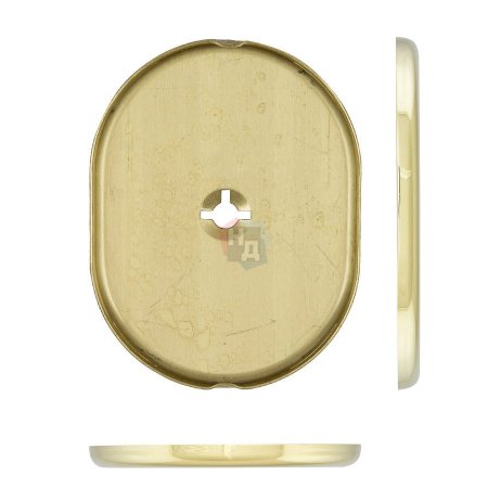 Декоративная накладка под ключ OMEGA Disec KT2112 OVAL латунь полированная (без шторки)