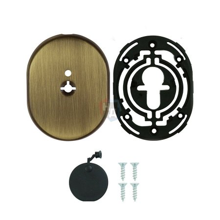 Декоративная накладка под ключ OMEGA Disec KT2140 OVAL бронза сатин (со шторкой)