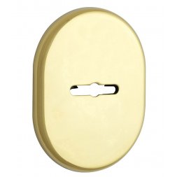 Декоративная накладка под сувальдный ключ Disec KT037 MATRIX OVAL латунь полированная (без шторки)