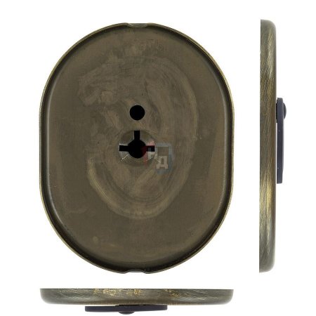 Декоративная накладка под ключ OMEGA Disec KT2140 OVAL бронза сатин (со шторкой)