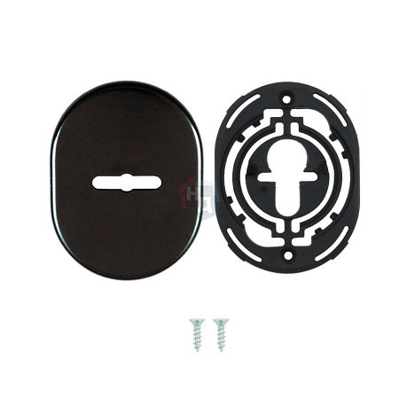 Декоративная накладка под сувальдный ключ Disec KT037 MATRIX OVAL черный (без шторки)