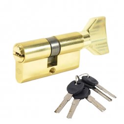 Цилиндр Imperial ЛАТУНЬ 70 (35x35T) ключ-тумблер золото