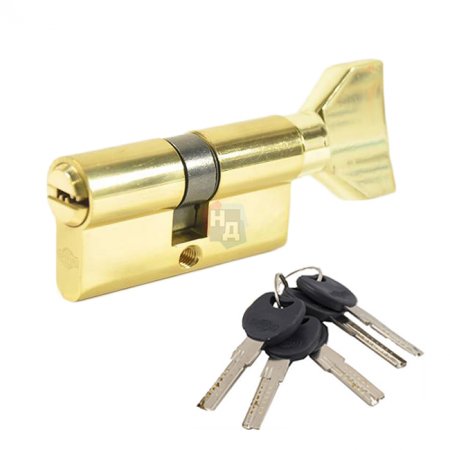 Цилиндр Imperial ЛАТУНЬ 100 (45x55T) ключ-тумблер золото