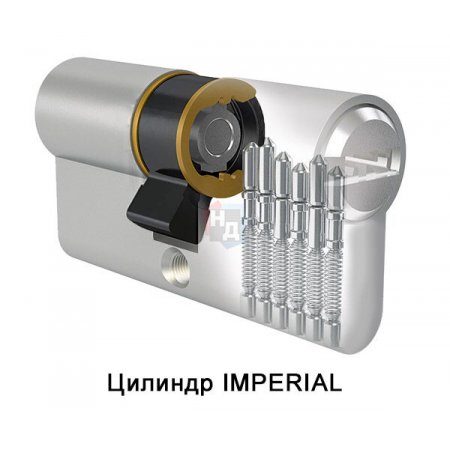 Цилиндр Imperial ЦИНК 90 (35x55T) ключ-тумблер никель сатин
