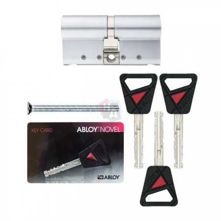 Цилиндр Abloy Novel 75 (32,5x42,5) CY322 ключ-ключ HCR хром матовый