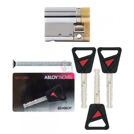 Цилиндр Abloy Novel 73 (62,5x10,5) CY321 ключ-половинка CR хром