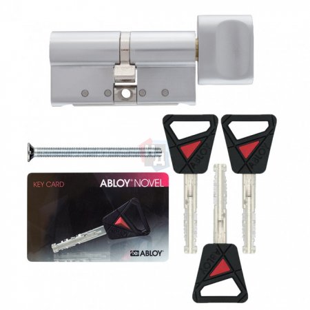 Цилиндр Abloy Novel 74 (32,5x41,5) CY321 ключ-тумблер HCR хром матовый