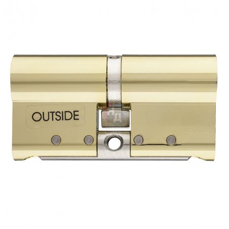 Цилиндр Abloy Protec 2 107 (66x41) CY322 ключ-ключ KILA латунь полированная