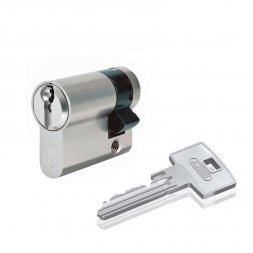 Цилиндр Abus S60P 40 (30x10) ключ-половинка никель