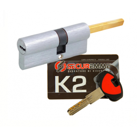 Цилиндр Securemme K2 90 (60x30T) ключ-шток хром