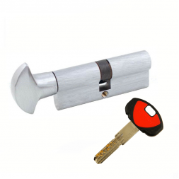 Цилиндр Securemme K2 70 (35x35T) ключ-тумблер хром