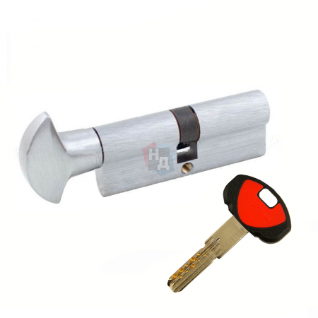 Цилиндр Securemme K2 90 (45x45T) ключ-тумблер хром
