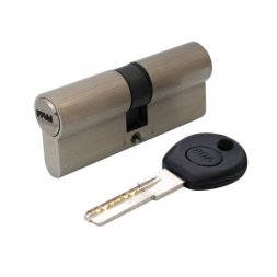 Цилиндр RDA 70 (35x35) ключ-ключ никель матовый (лазерный ключ)