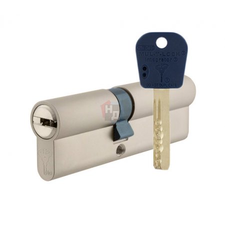 Цилиндр MUL-T-LOCK Integrator 80 (40x40) ключ-ключ NST никель сатин