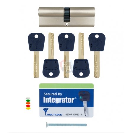 Цилиндр MUL-T-LOCK Integrator 76 (33x43) ключ-ключ NST никель сатин