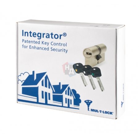 Цилиндр MUL-T-LOCK Integrator 80 (35x45) ключ-ключ NST никель сатин