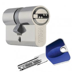Цилиндр Titan K55 60 (30x30) ключ-ключ никель