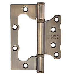 Петля дверная накладная Linde HB-100 AB 100*77*2.5 бронза античная