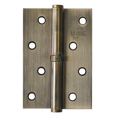 Петля дверная врезная USK 100*75*2.5-1BB AB античная бронза (L/R)