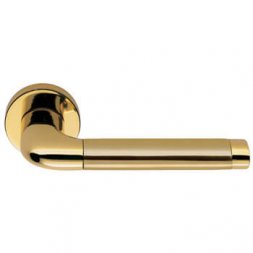 Дверная ручка Colombo Design Taipan LC 11 полированная латунь/матовое золото (розетка 45мм)