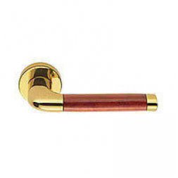 Дверная ручка Colombo Design Taipan LC 11 золото/шиповник (розетка 45мм)  с накладками под BB