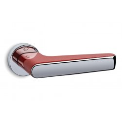 Дверная ручка Convex 2015 хром, красный