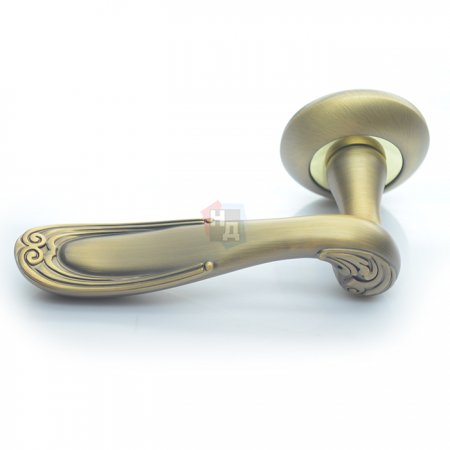 Дверная ручка Fuaro ART RM AB/GP-7 античная бронза/золото