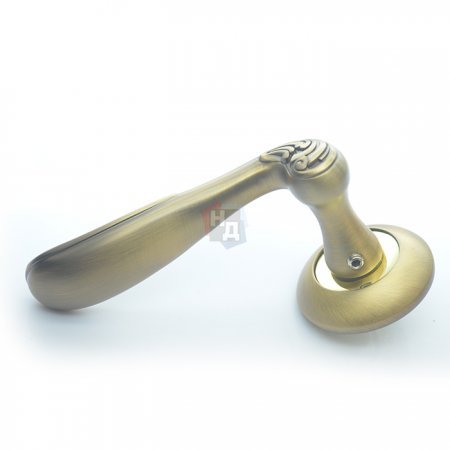 Дверная ручка Fuaro ART RM AB/GP-7 античная бронза/золото