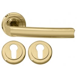 Дверная ручка RDA Verona с накладками PZ титановое золото