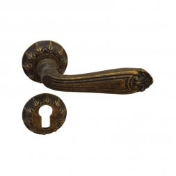 Дверная ручка RDA Antique Collection c накладками PZ бронза античная