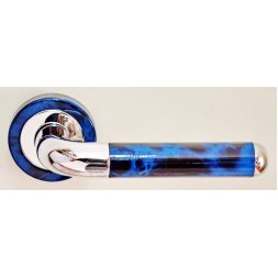 Дверная ручка Fimet Club Line хром/синий