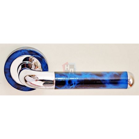 Дверная ручка Fimet Club Line хром/синий